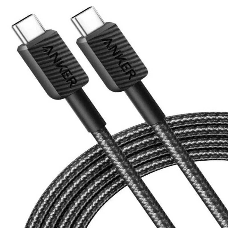 Кабель Anker 322 USB-C - USB-C, 1.8 м, Black (A81F6G11) - зображення 1