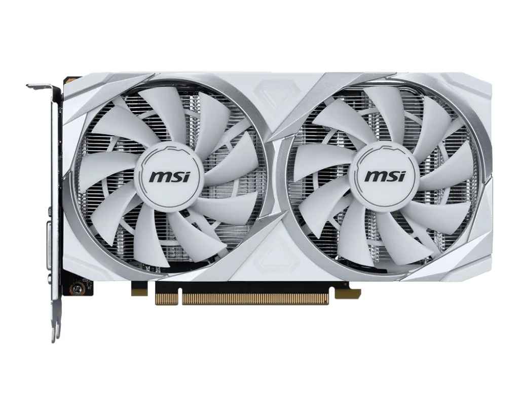 Відеокарта GF RTX 3050 8GB GDDR6 Ventus 2X XS White OC MSI (GeForce RTX 3050 VENTUS 2X XS WHITE 8G OC) - мініатюра 2
