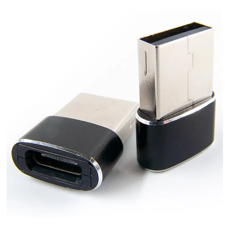 Адаптер Dengos USB-USB Type-C Black (ADP-021) - зображення 1