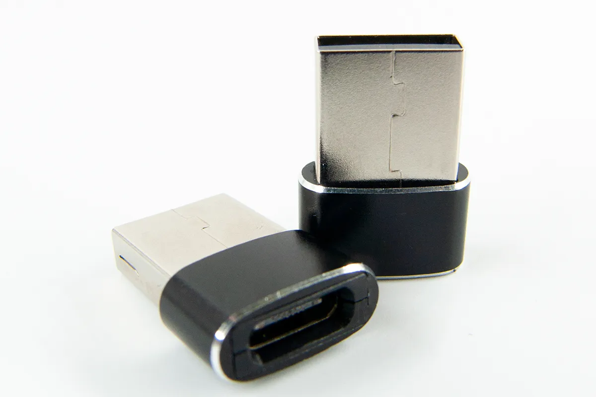 Адаптер Dengos USB-USB Type-C Black (ADP-021) - мініатюра 2