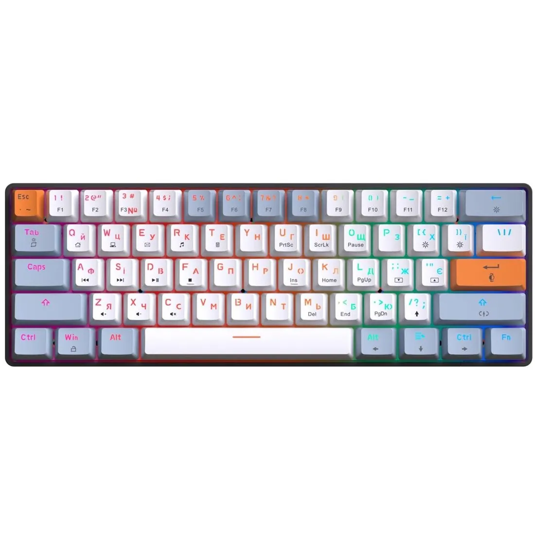 Клавіатура GamePro MK130R Red Swich Hot-Swap RGB Black - зображення 1