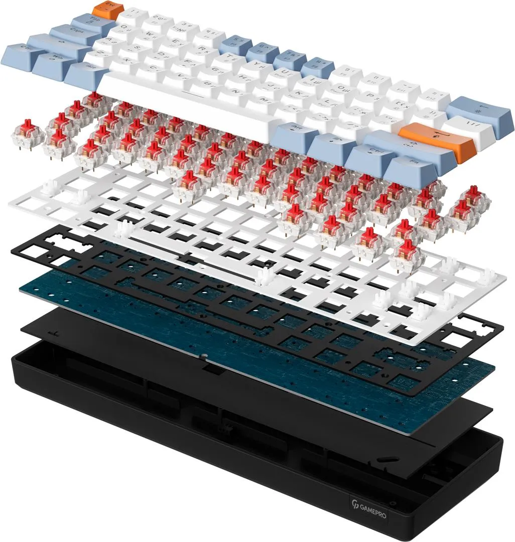 Клавіатура GamePro MK130R Red Swich Hot-Swap RGB Black - мініатюра 2