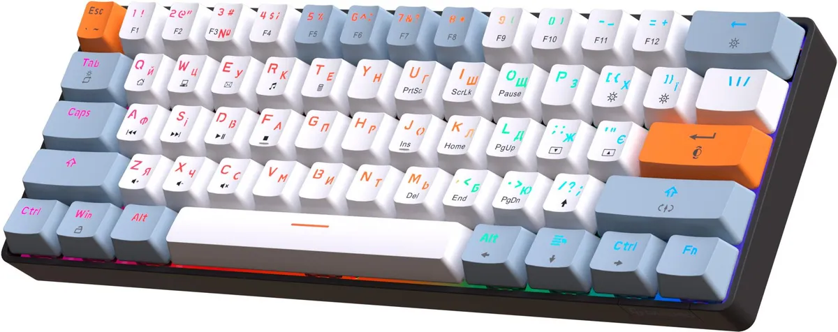 Клавіатура GamePro MK130R Red Swich Hot-Swap RGB Black - мініатюра 3