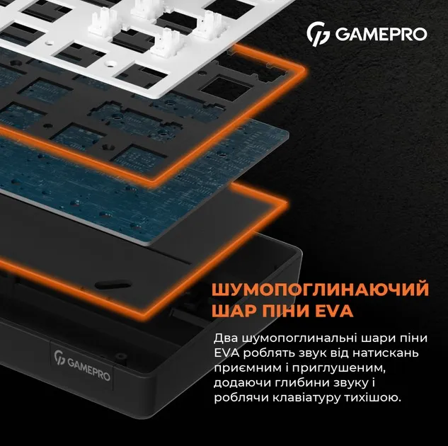 Клавіатура GamePro MK130R Red Swich Hot-Swap RGB Black - мініатюра 9