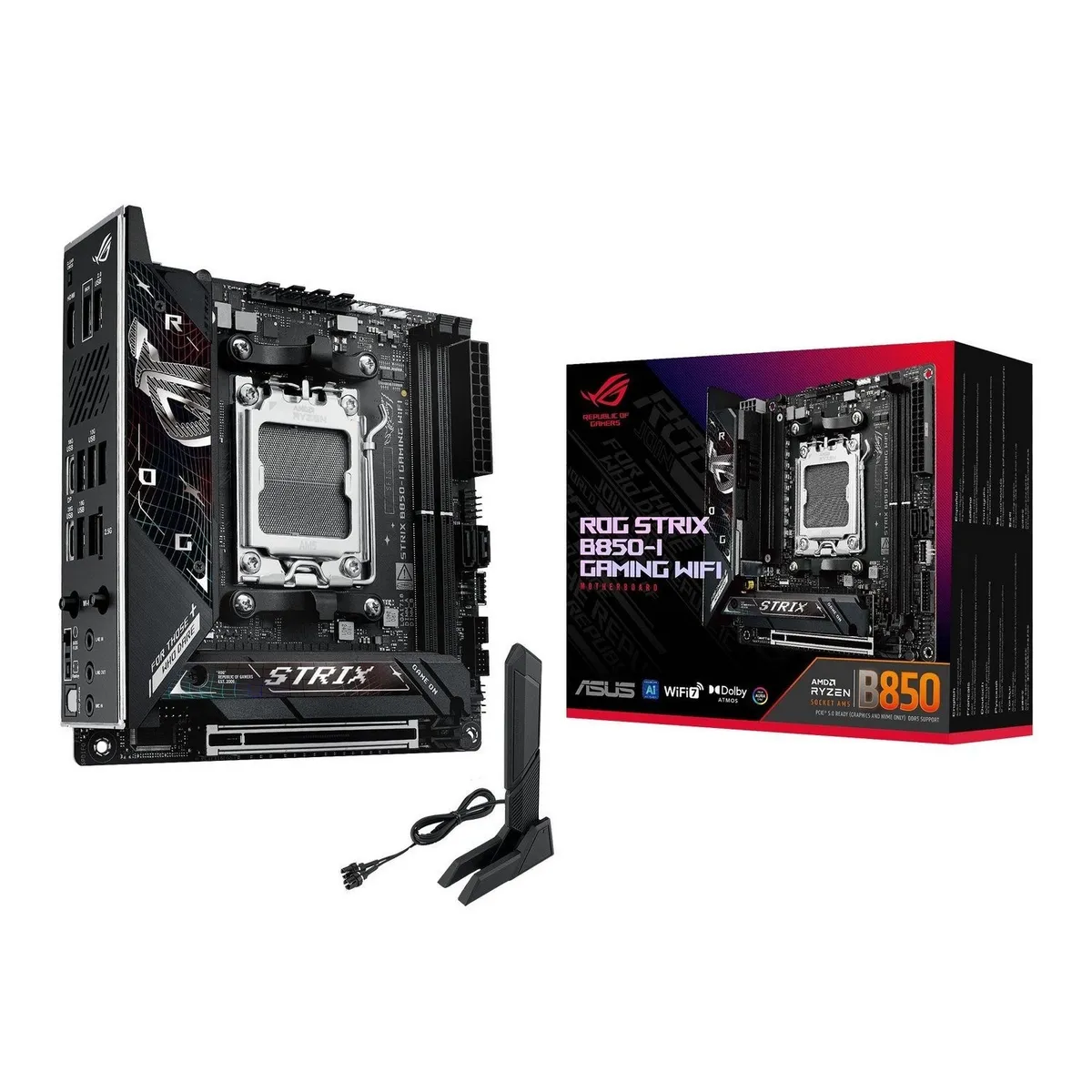 Материнська плата Asus ROG Strix B850-I Gaming WiFi Socket AM5 - зображення 1