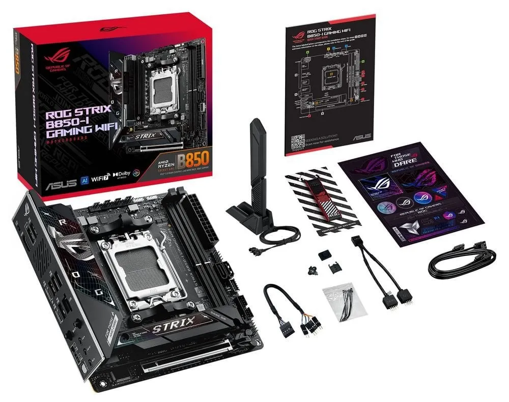 Материнська плата Asus ROG Strix B850-I Gaming WiFi Socket AM5 - мініатюра 11