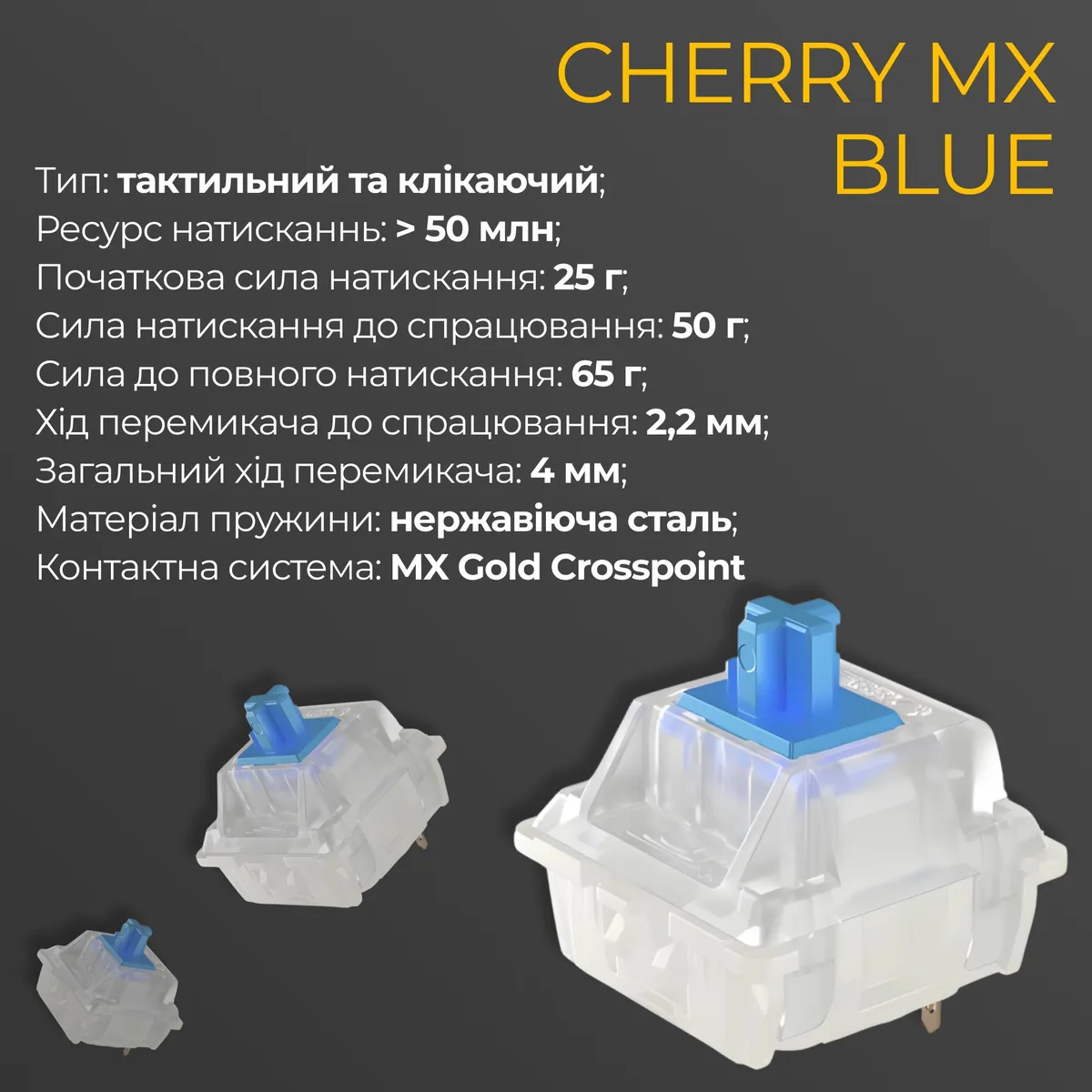 Клавіатура Ducky One 3 TKL Cherry MX Blue RGB UA USB White (DKON2187ST-CUAPXPWWWSC1) - мініатюра 14