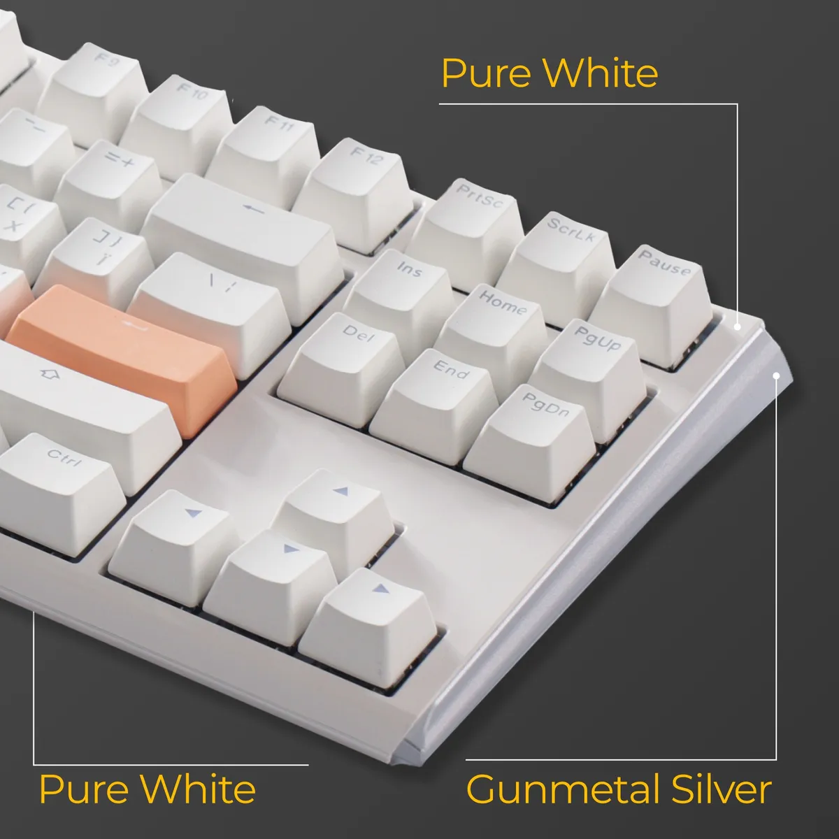 Клавіатура Ducky One 3 TKL Cherry MX Blue RGB UA USB White (DKON2187ST-CUAPXPWWWSC1) - мініатюра 6