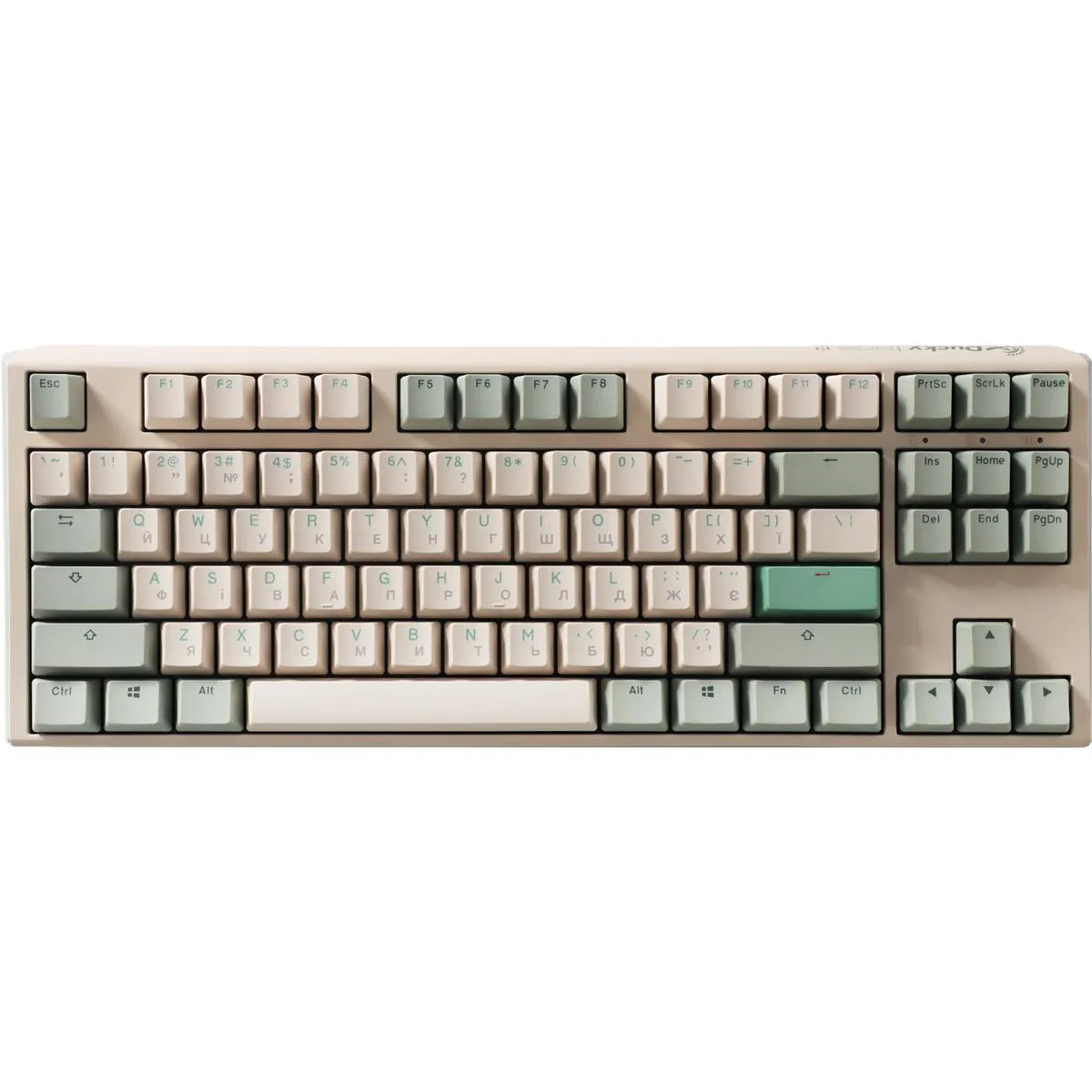 Клавіатура Ducky One 3 TKL Cherry MX Brown UA USB Matcha Cream (DKON2187-BUAPXМAEGGC1) - зображення 1