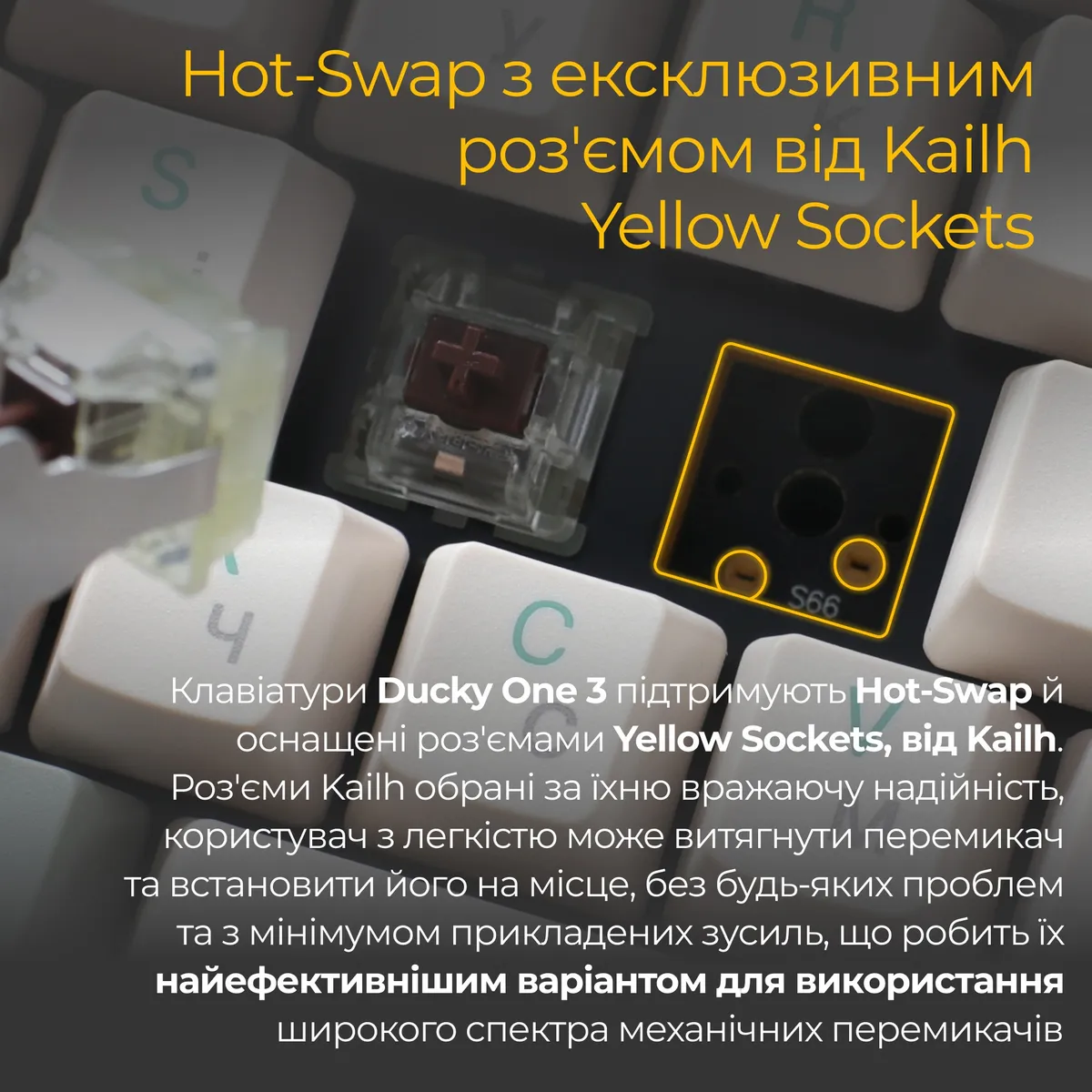 Клавіатура Ducky One 3 TKL Cherry MX Brown UA USB Matcha Cream (DKON2187-BUAPXМAEGGC1) - мініатюра 9