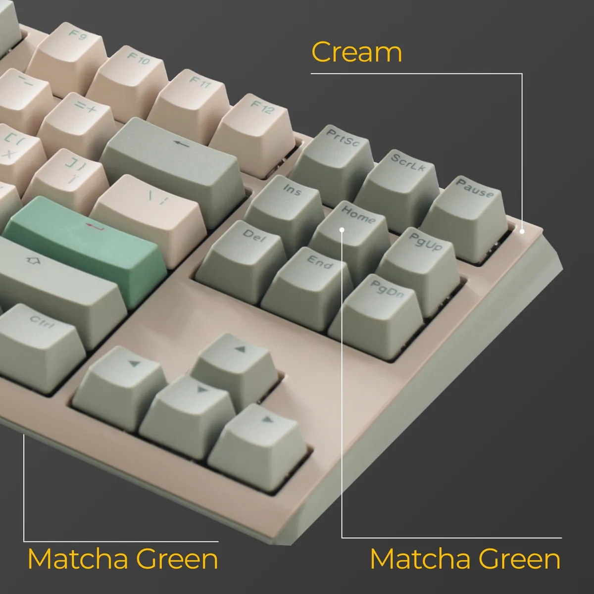 Клавіатура Ducky One 3 TKL Cherry MX Red UA USB Matcha Cream (DKON2187-RUAPXМAEGGC1) - мініатюра 5