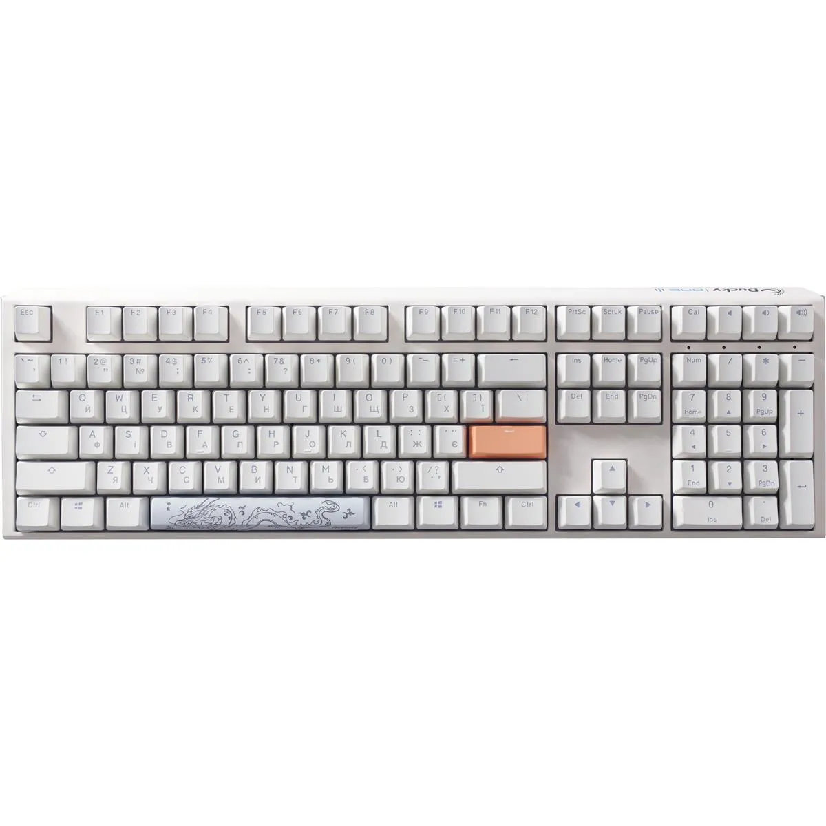 Клавіатура Ducky One 3 Cherry MX Red RGB UA USB White (DKON2108ST-RUAPXPWWWSC1) - мініатюра 2