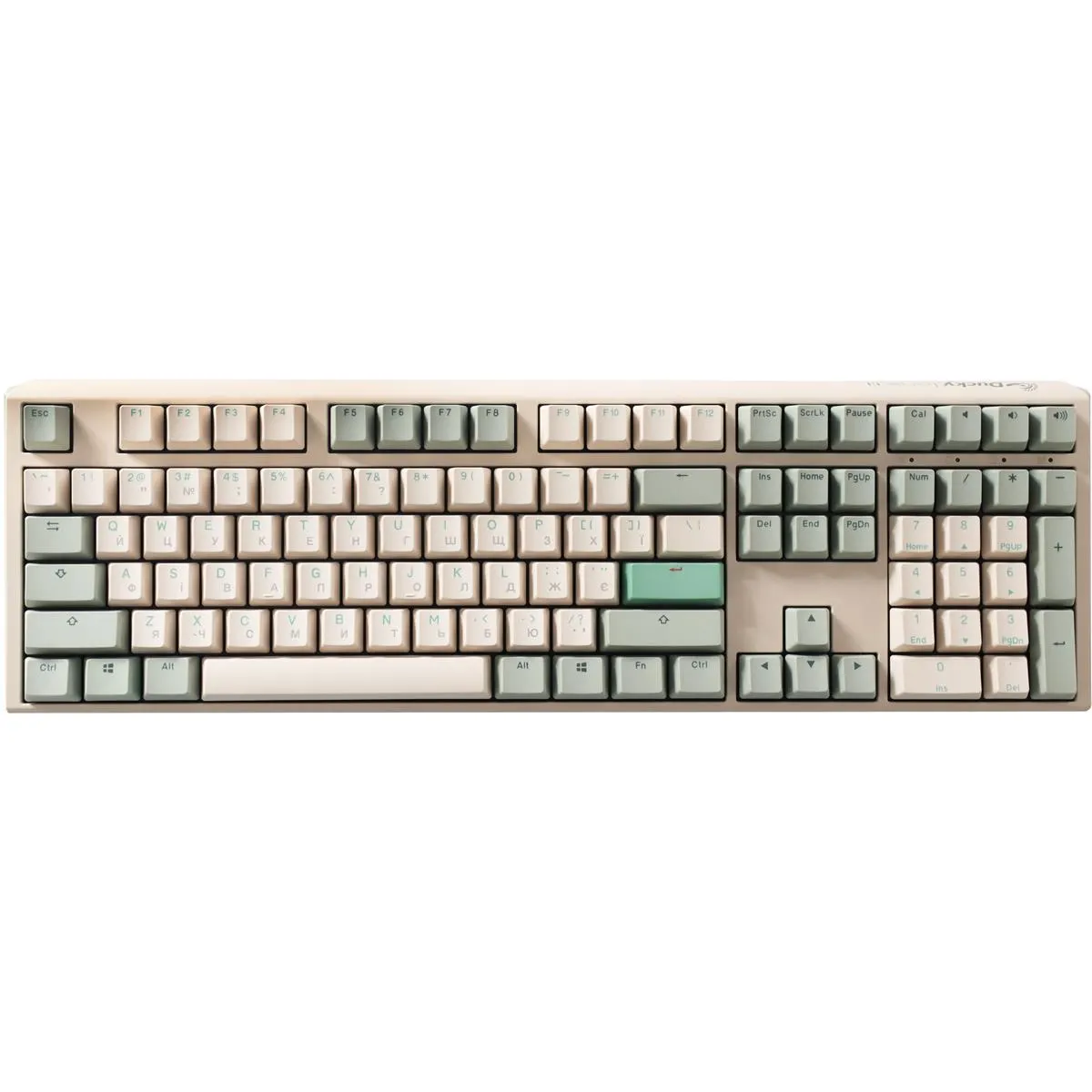 Клавіатура Ducky One 3 Cherry MX Speed Silver UA USB Matcha Cream (DKON2108-PUAPXМAEGGC1) - зображення 1