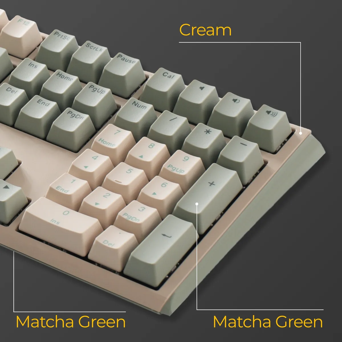 Клавіатура Ducky One 3 Cherry MX Speed Silver UA USB Matcha Cream (DKON2108-PUAPXМAEGGC1) - мініатюра 5