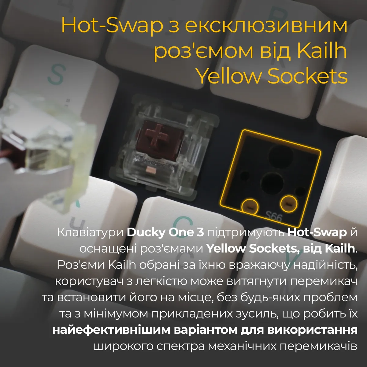 Клавіатура Ducky One 3 Cherry MX Speed Silver UA USB Matcha Cream (DKON2108-PUAPXМAEGGC1) - мініатюра 8