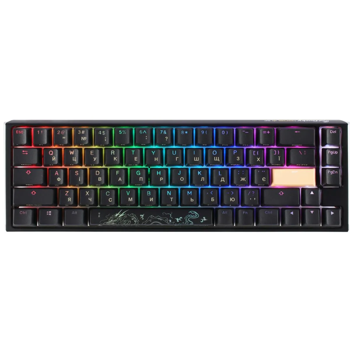 Клавіатура Ducky One 3 SF Cherry MX Brown RGB UA USB Black (DKON2167ST-BUAPXCLAWSC1) - зображення 1