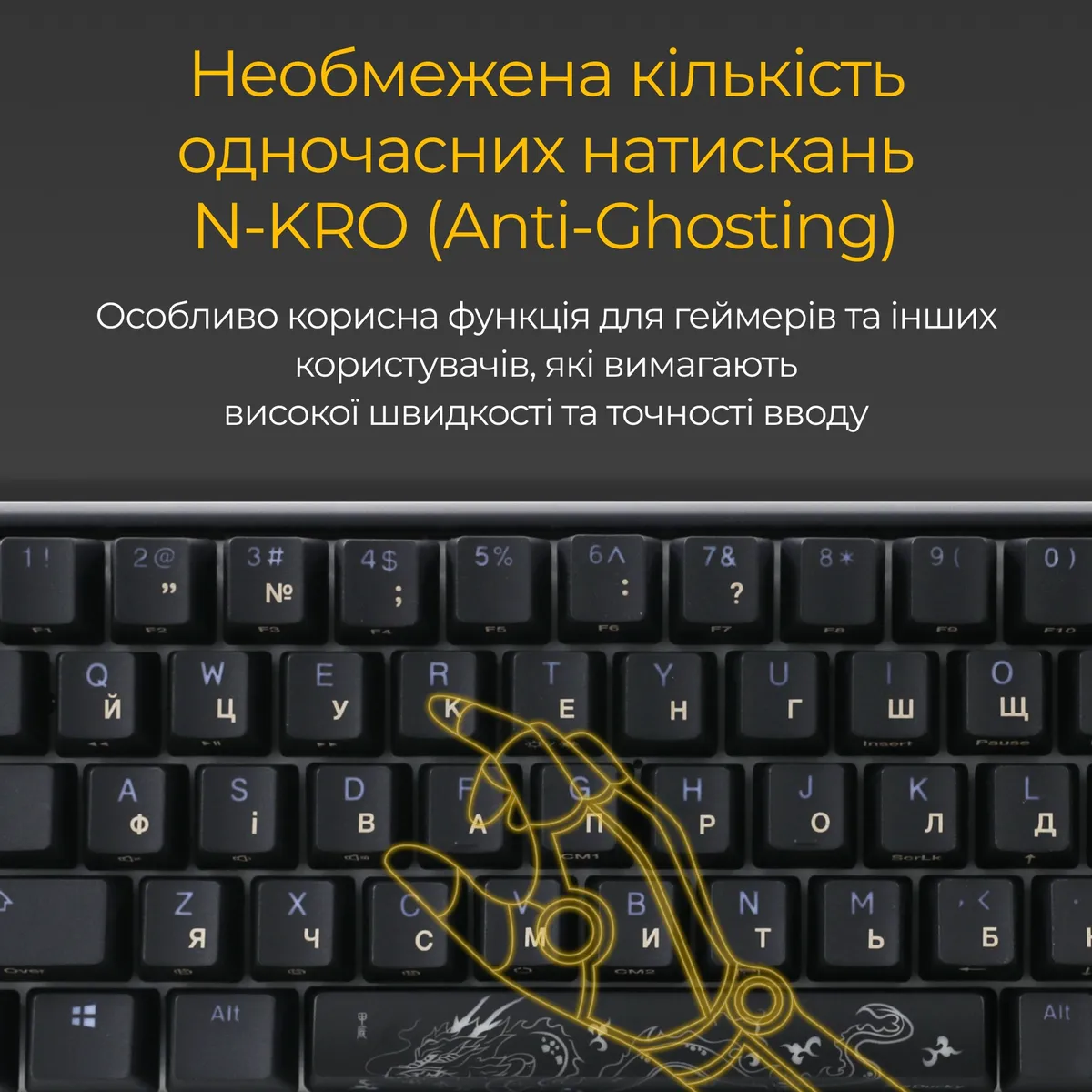 Клавіатура Ducky One 3 SF Cherry MX Red RGB UA USB Black (DKON2167ST-RUAPXCLAWSC1) - мініатюра 7