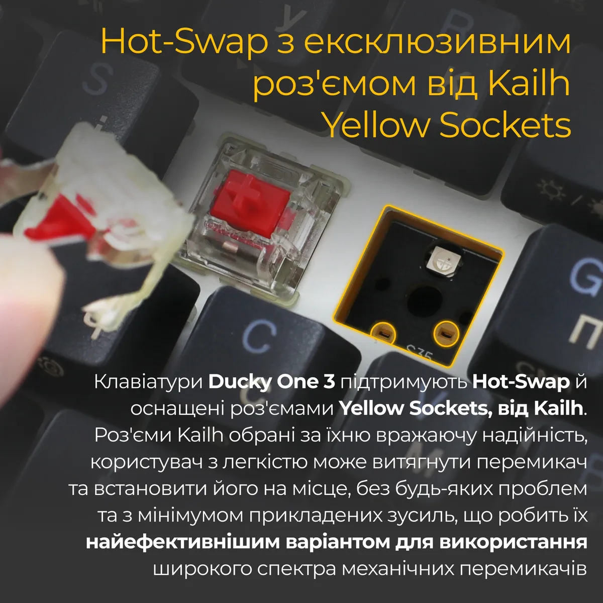 Клавіатура Ducky One 3 SF Cherry MX Red RGB UA USB Black (DKON2167ST-RUAPXCLAWSC1) - мініатюра 9