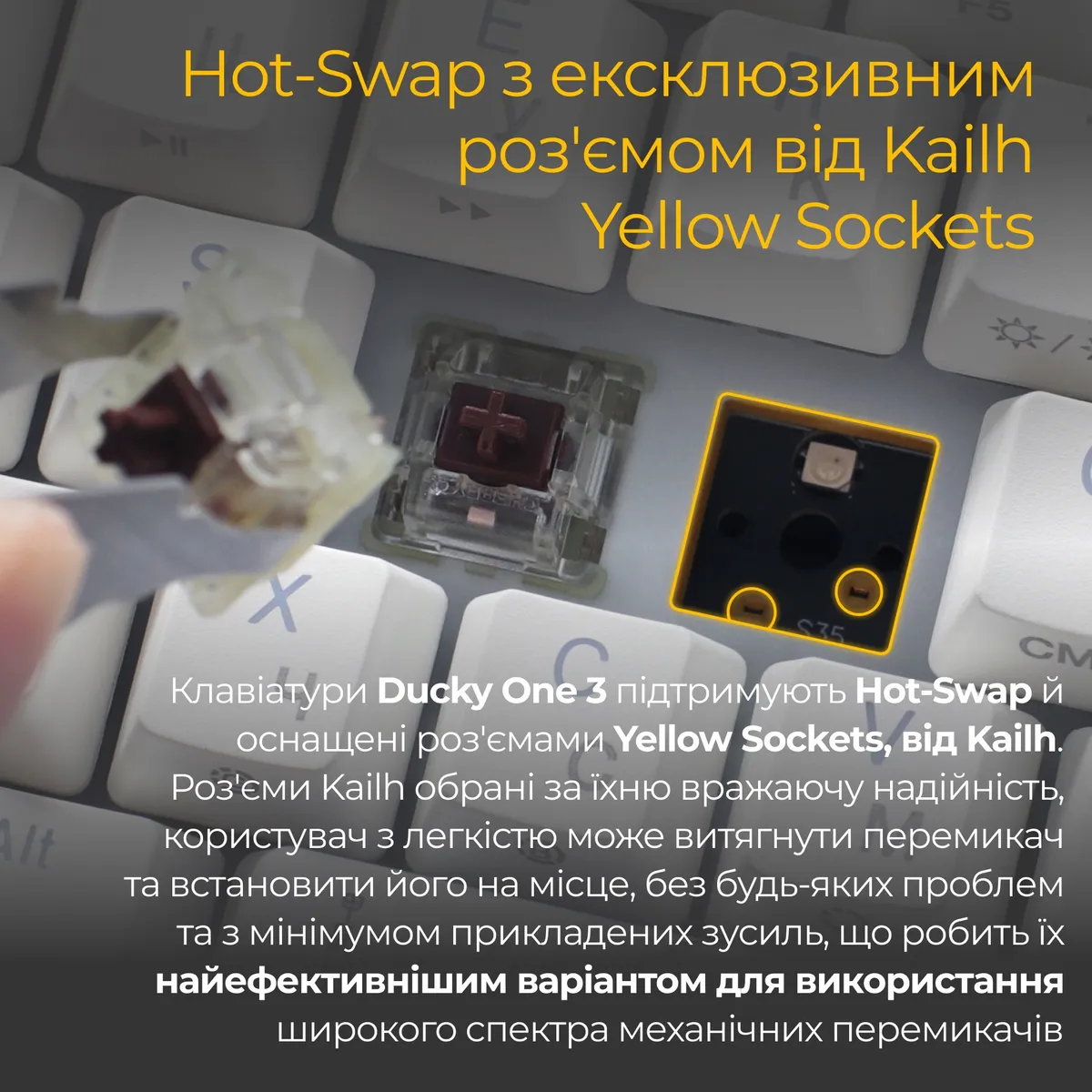Клавіатура Ducky One 3 SF Cherry MX Red RGB UA USB White (DKON2167ST-RUAPXPWWWSC1) - мініатюра 9