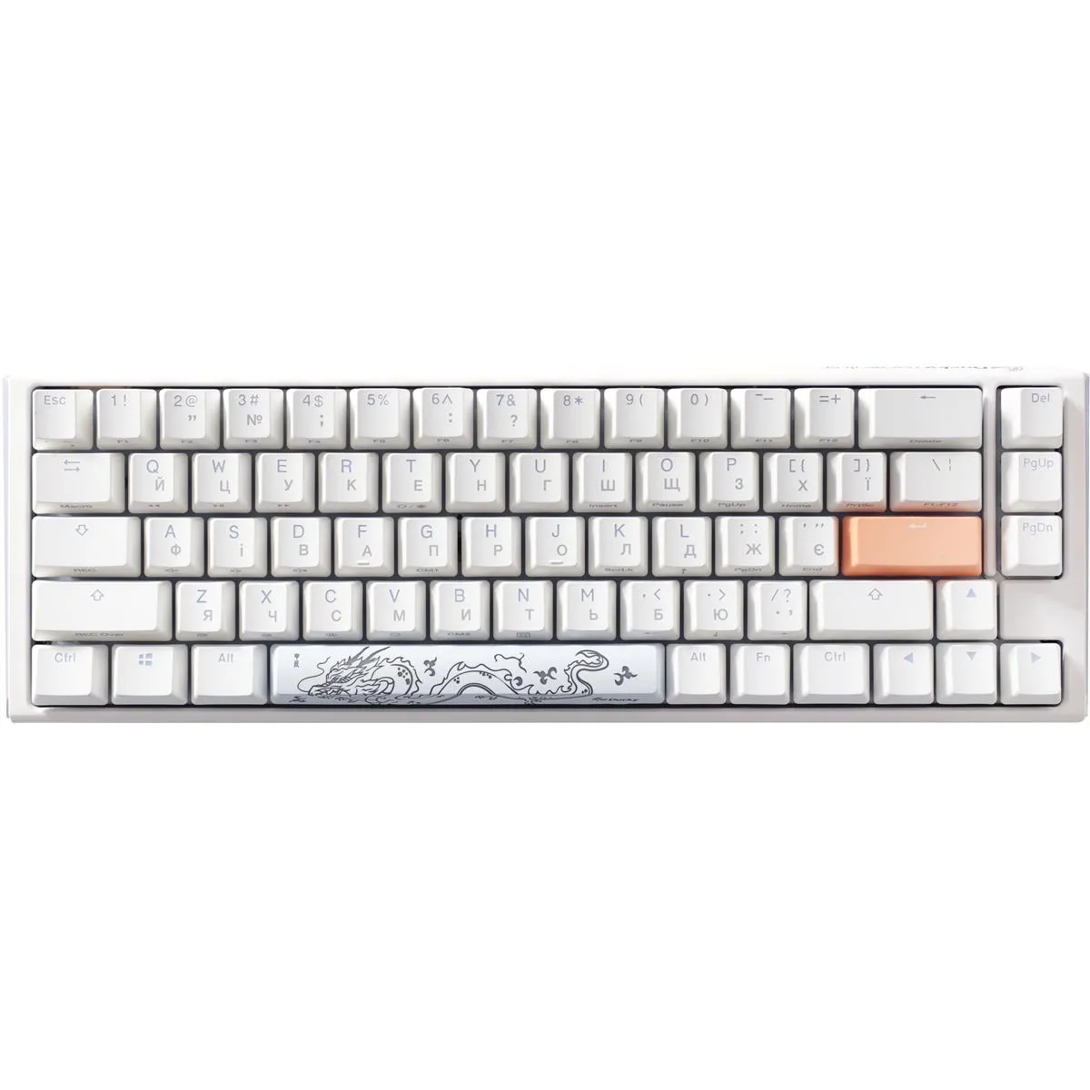 Клавіатура Ducky One 3 SF Cherry MX Brown RGB UA USB White (DKON2167ST-BUAPXPWWWSC1) - мініатюра 2