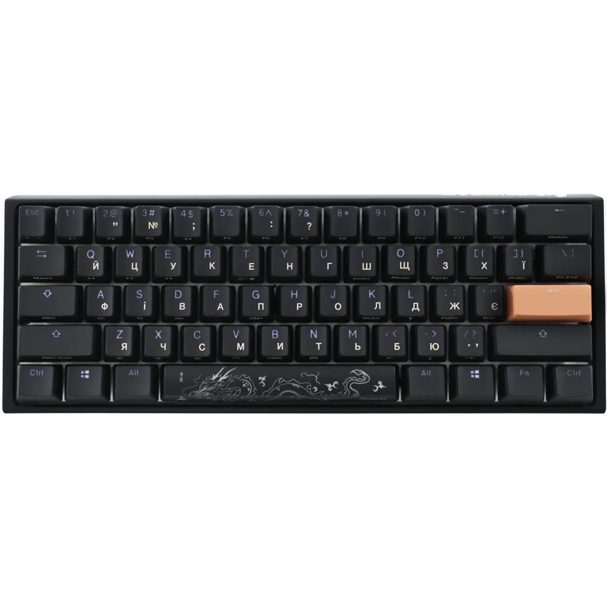 Клавіатура Ducky One 3 Mini Cherry MX Red RGB UA USB Black (DKON2161ST-RUAPXCLAWSC1) - мініатюра 2