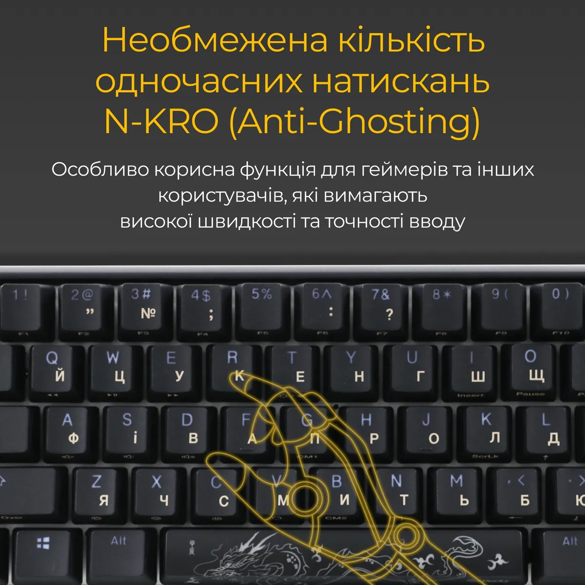 Клавіатура Ducky One 3 Mini Cherry MX Red RGB UA USB Black (DKON2161ST-RUAPXCLAWSC1) - мініатюра 6