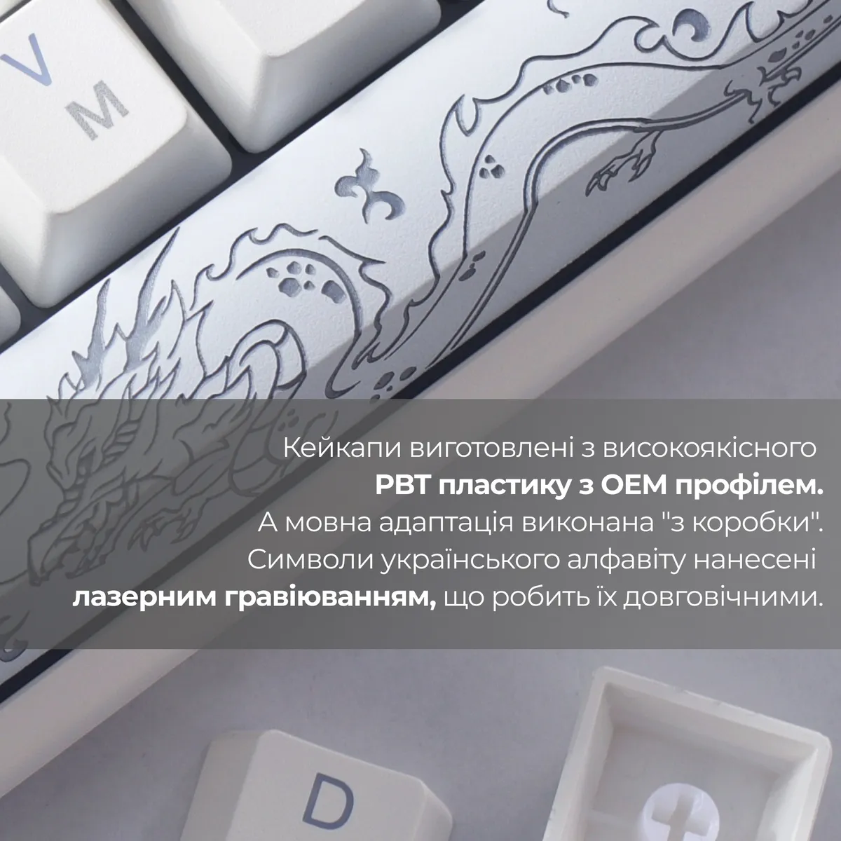 Клавіатура Ducky One 3 Mini Cherry MX Red RGB UA USB White (DKON2161ST-RUAPXPWWWSC1) - мініатюра 7