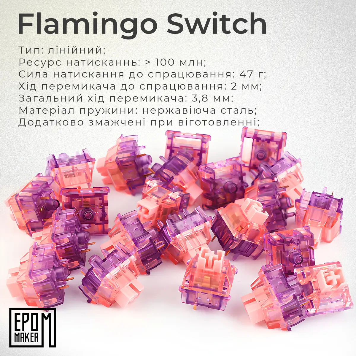 Клавіатура бездротова Epomaker EK68 65% Flamingo Switch Hot-Swap (2.4G/BT/USB) RGB UA Black (EK68-B-F) - мініатюра 13
