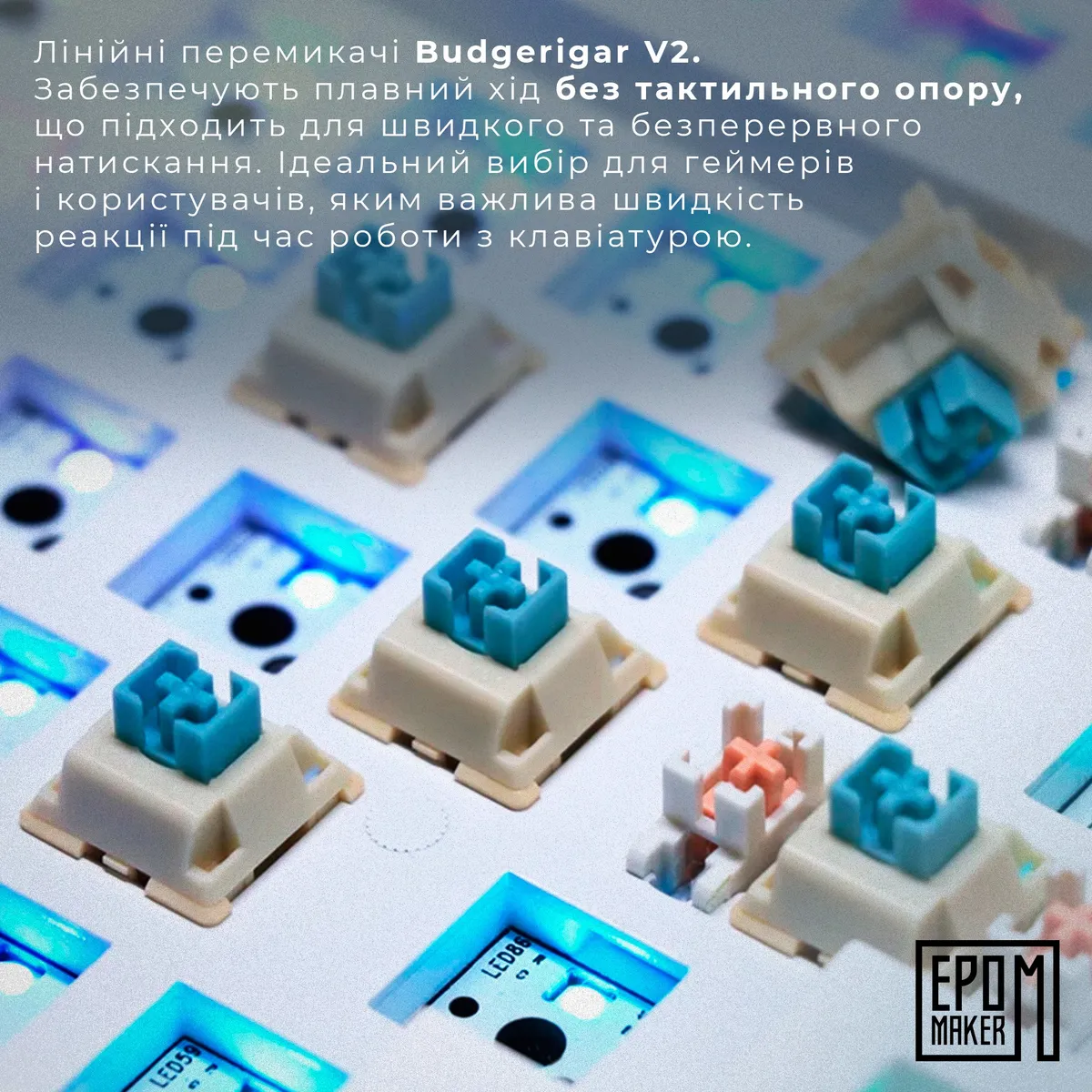 Клавіатура бездротова Epomaker EK68 65% Budgerigar V2 Switch Hot-Swap (2.4G/BT/USB) RGB UA Black (EK68-B-BV2) - мініатюра 14