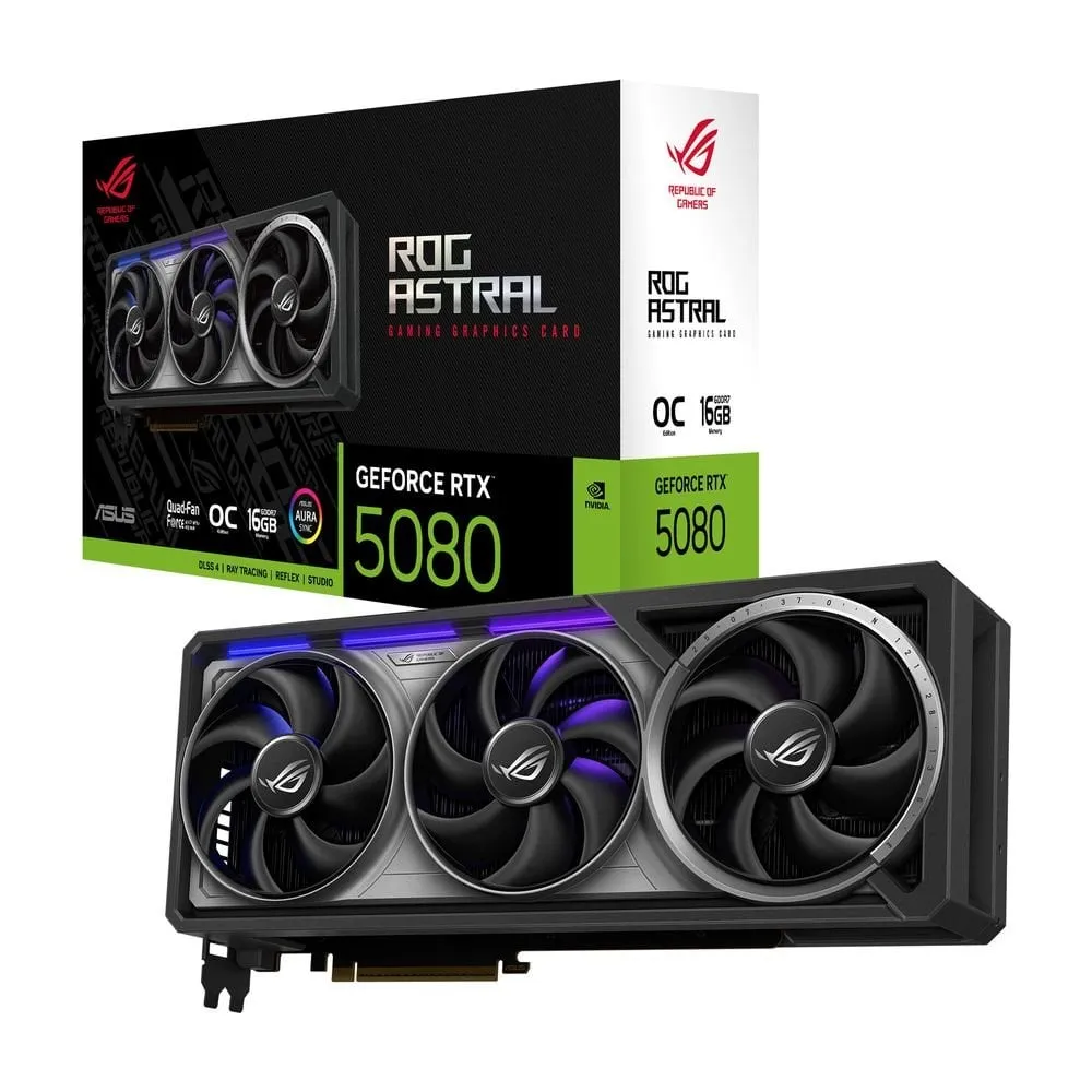 Відеокарта GF RTX 5080 16GB GDDR7 ROG Astral Gaming OC Asus (ROG-ASTRAL-RTX5080-O16G-GAMING) - зображення 1