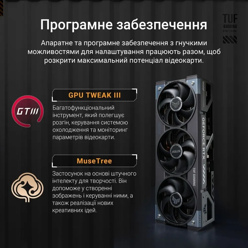 Відеокарта GF RTX 5080 16GB GDDR7 TUF Gaming OC Asus (TUF-RTX5080-O16G-GAMING) - мініатюра 15