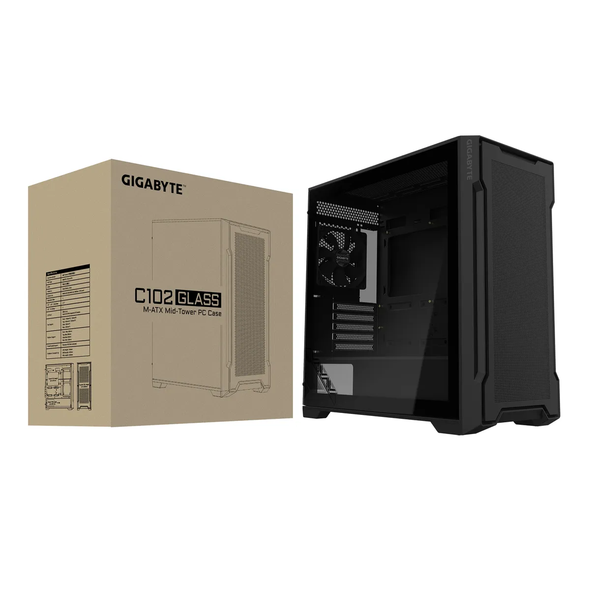 Корпус Gigabyte C102 Glass Black (GB-C102G) - мініатюра 2