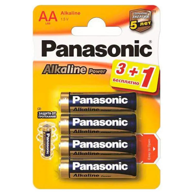 Батарейка Panasonic Alkaline Power AA/LR06 BL 4 шт (LR6APB/4BP) - зображення 1