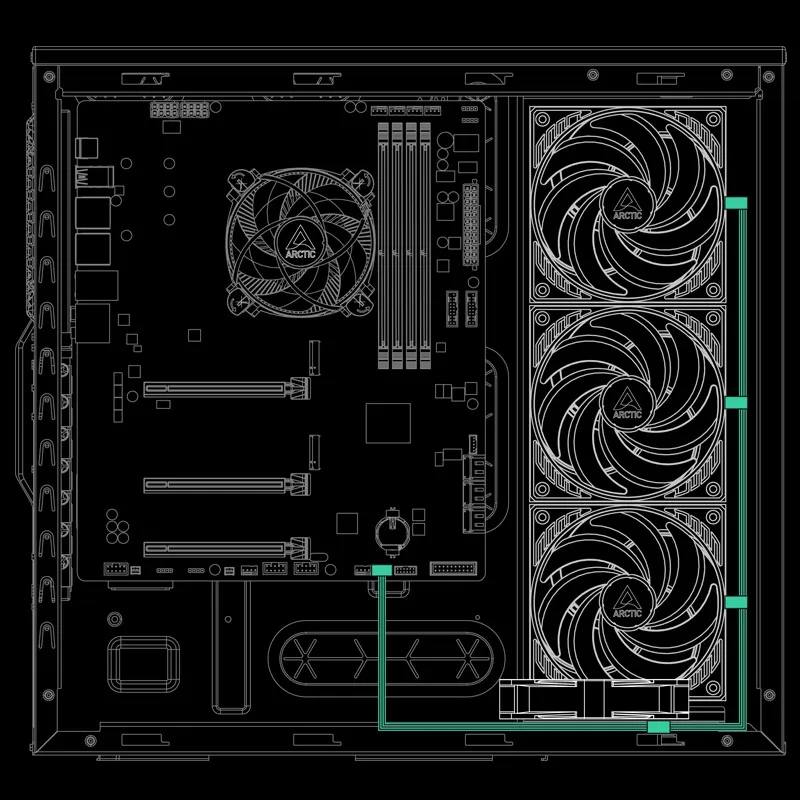 Кабель для передачі даних Arctic SPLITTER 4PIN (ACCBL00007A) - мініатюра 3