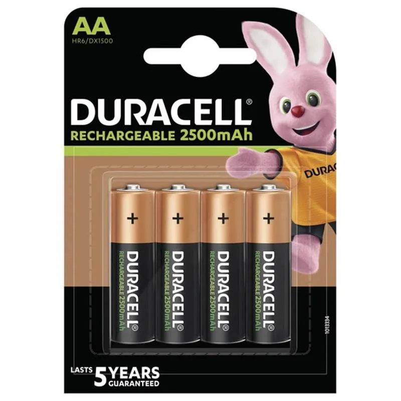 Акумулятор Duracell Rechargeable DX1500 Ni-MH AA/HR06 2500 mAh BL 4шт - зображення 1