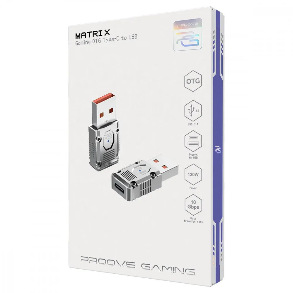Перехідник Proove Gaming Matrix OTG Type-C to USB (silver) - мініатюра 2