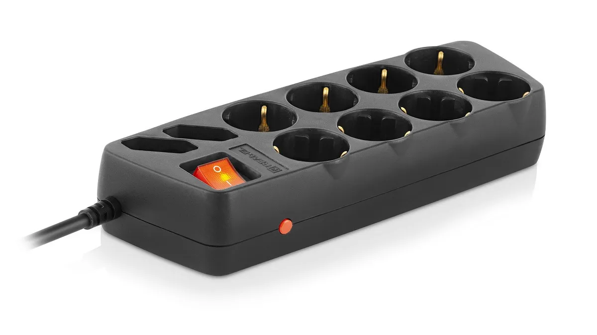 Фільтр живлення REAL-EL RS-10 Protect 1.8 м Black - мініатюра 3