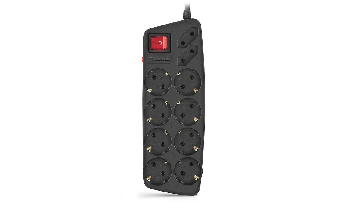Фільтр живлення REAL-EL RS-10 Protect 1.8 м Black - мініатюра 6