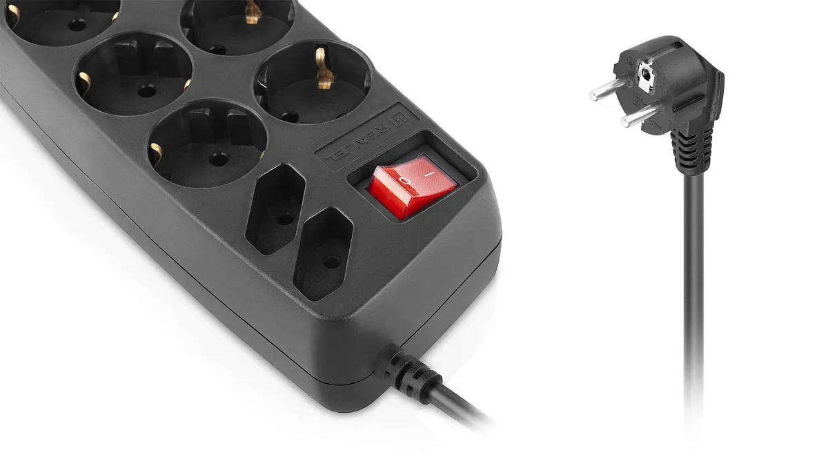 Фільтр живлення REAL-EL RS-10 Protect 3 м Black - зображення 1