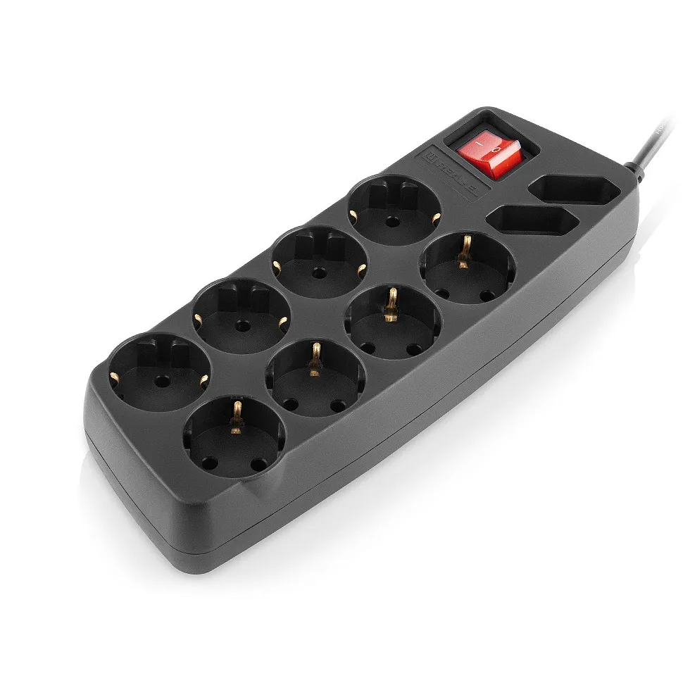 Фільтр живлення REAL-EL RS-10 Protect 5 м Black - зображення 1