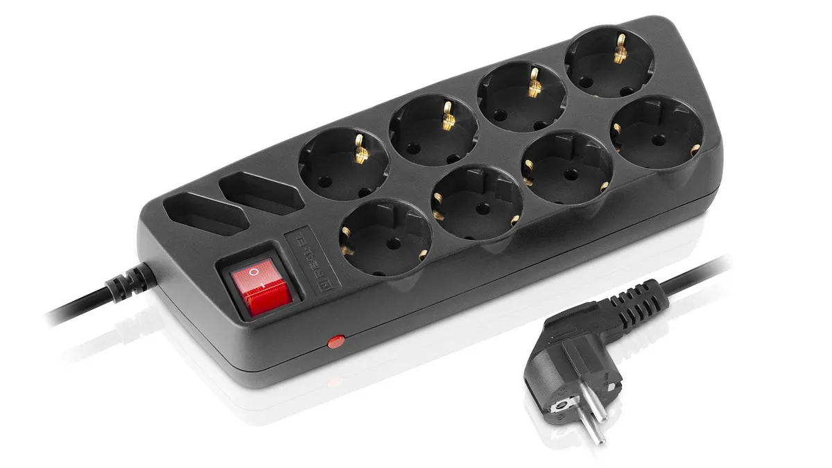 Фільтр живлення REAL-EL RS-10 Protect 5 м Black - мініатюра 2