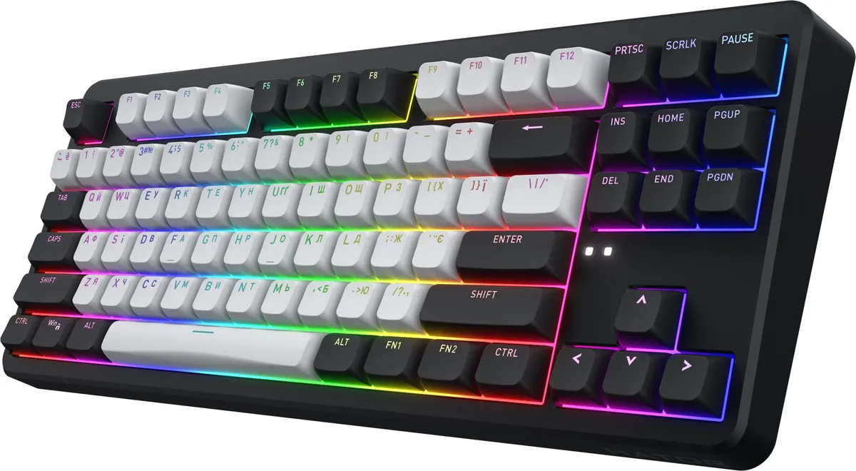 Клавіатура бездротова Hator Rockfall 3 Mecha TKL Wireless Orange Black (HTK850UA) - мініатюра 2