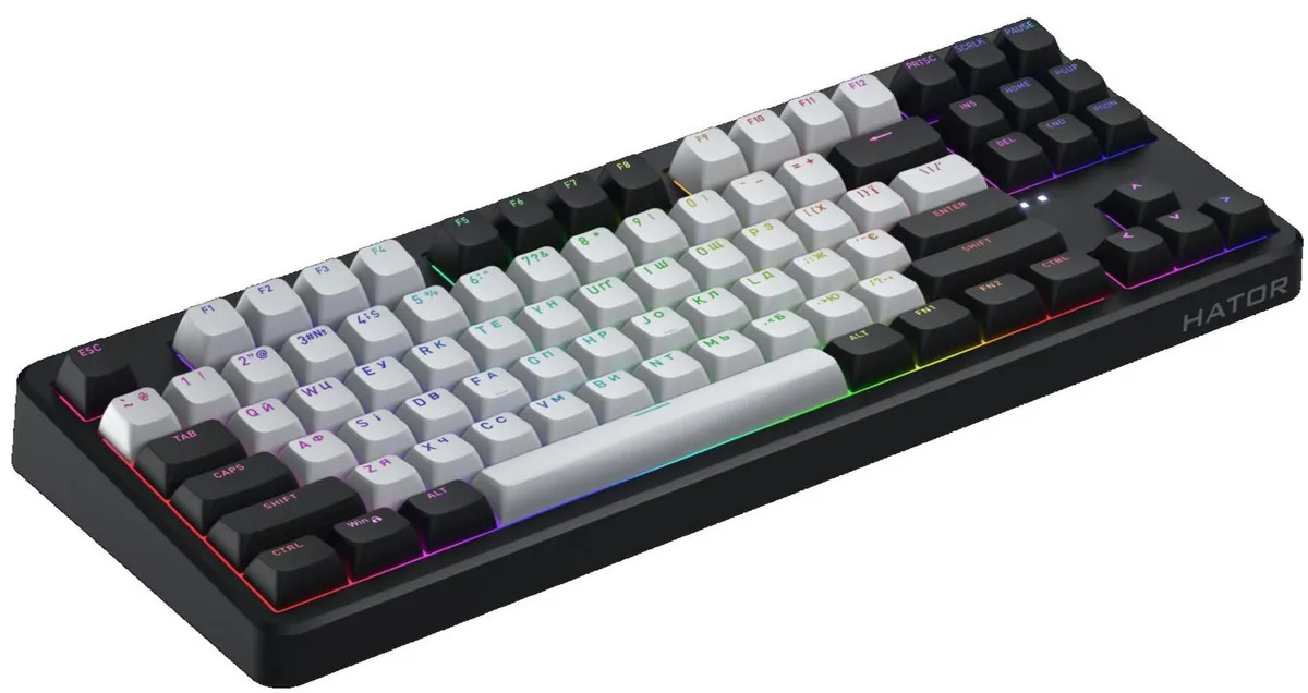 Клавіатура бездротова Hator Rockfall 3 Mecha TKL Wireless Orange Black (HTK850UA) - мініатюра 3