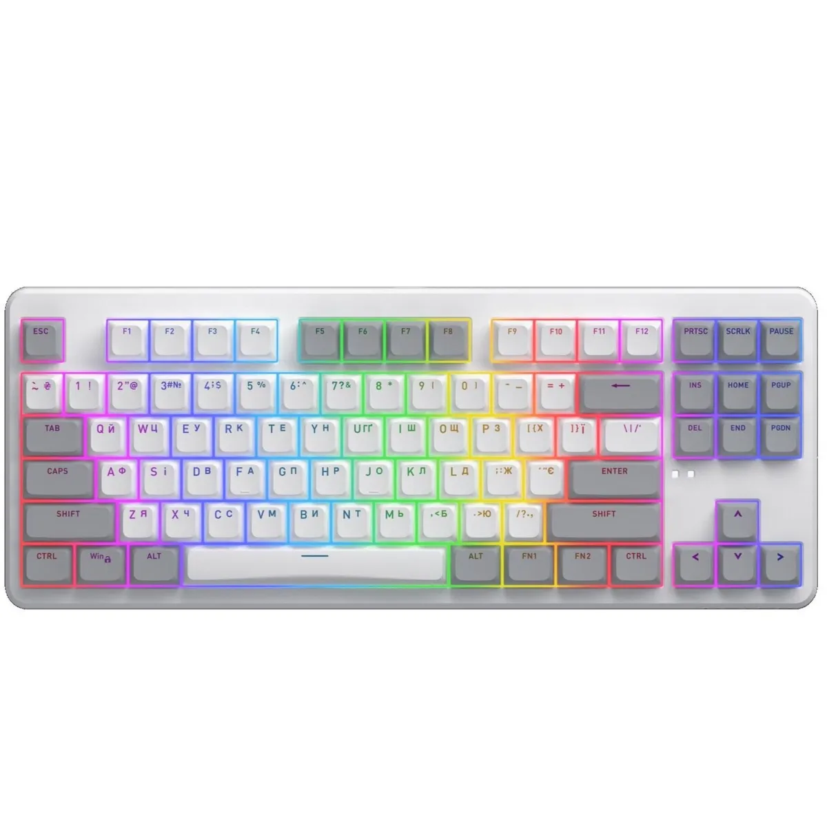 Клавіатура бездротова Hator Rockfall 3 Mecha TKL Wireless Orange White (HTK851UA) - зображення 1