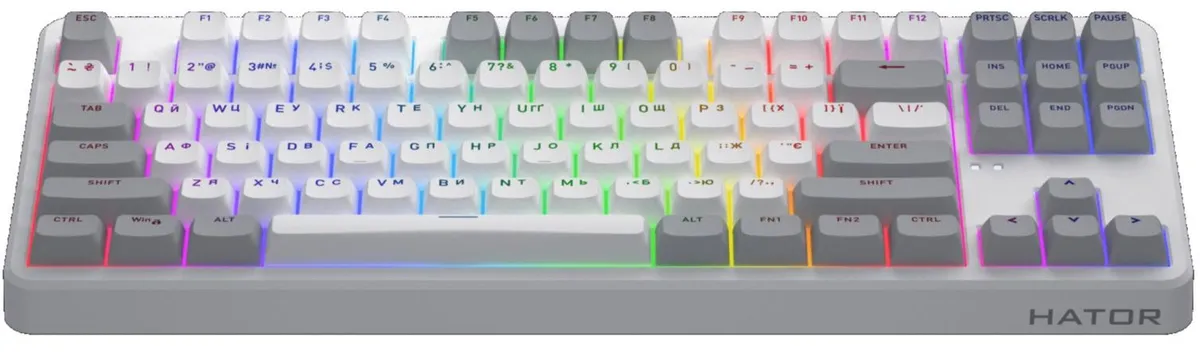 Клавіатура бездротова Hator Rockfall 3 Mecha TKL Wireless Orange White (HTK851UA) - мініатюра 4