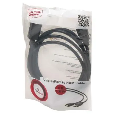 Кабель мультимедійний Display Port to HDMI 1.8m Cablexpert (CC-DP-HDMI-6) - мініатюра 4