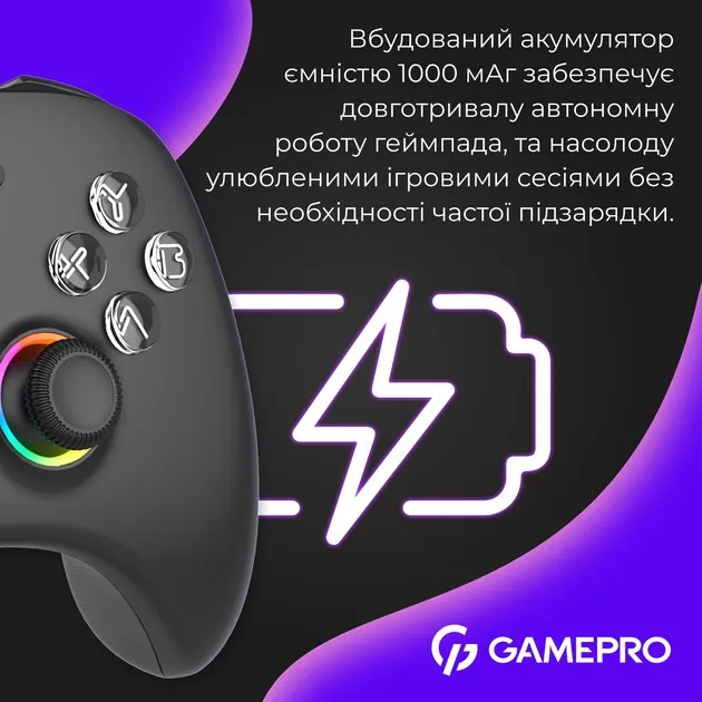 Геймпад GamePro GPX13B Black - мініатюра 8