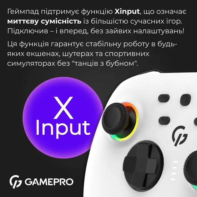 Геймпад GamePro GPX13W White - мініатюра 11