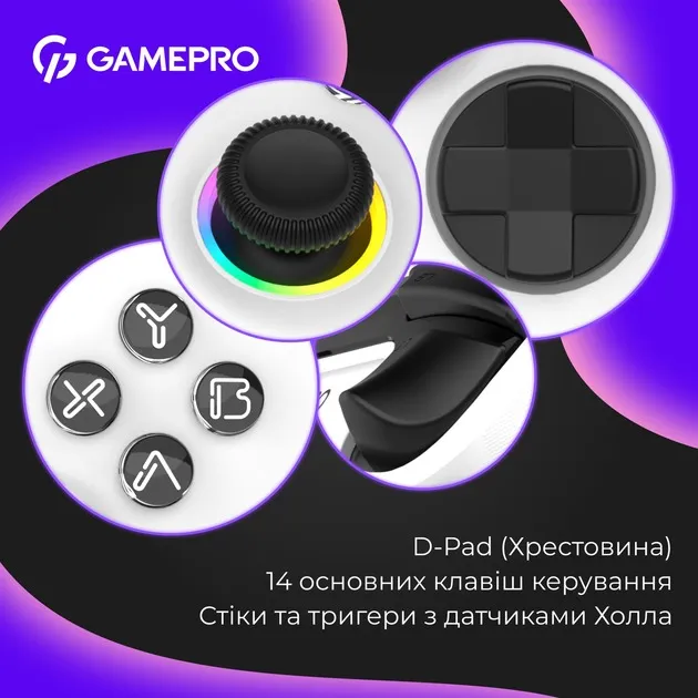 Геймпад GamePro GPX13W White - мініатюра 12