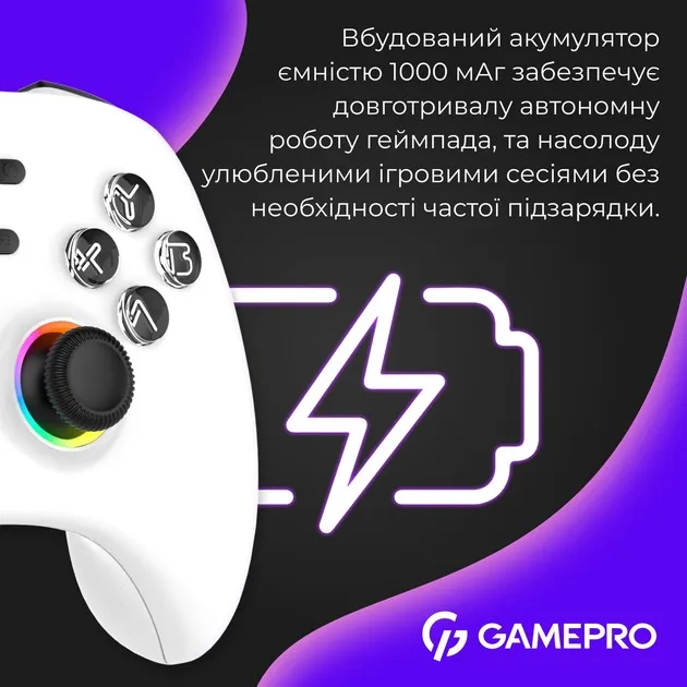 Геймпад GamePro GPX13W White - мініатюра 9